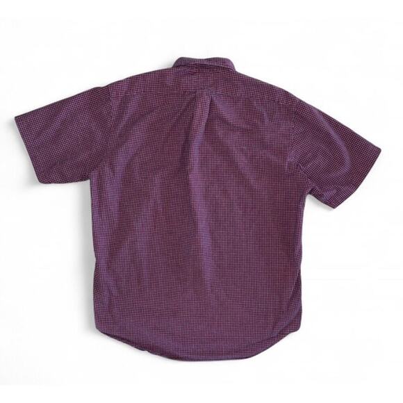 Men’s Ralph Lauren Blake 100% Cotton Red Navy & White Plaid Button-up Shirt Sz L - Picture 3 of 4